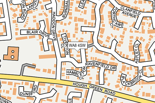 WA8 4SW map - OS OpenMap – Local (Ordnance Survey)