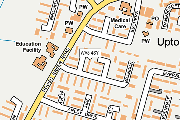 WA8 4SY map - OS OpenMap – Local (Ordnance Survey)