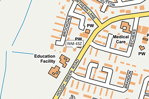 WA8 4SZ map - OS OpenMap – Local (Ordnance Survey)