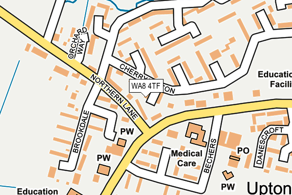 WA8 4TF map - OS OpenMap – Local (Ordnance Survey)
