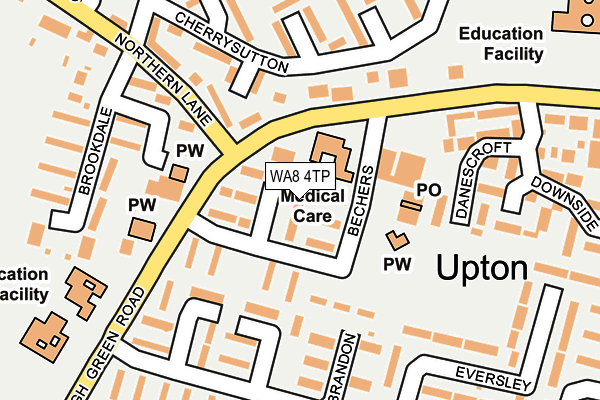WA8 4TP map - OS OpenMap – Local (Ordnance Survey)