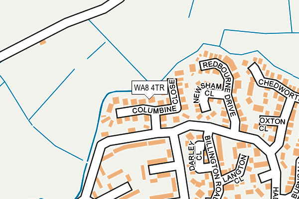 WA8 4TR map - OS OpenMap – Local (Ordnance Survey)