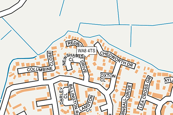 WA8 4TS map - OS OpenMap – Local (Ordnance Survey)