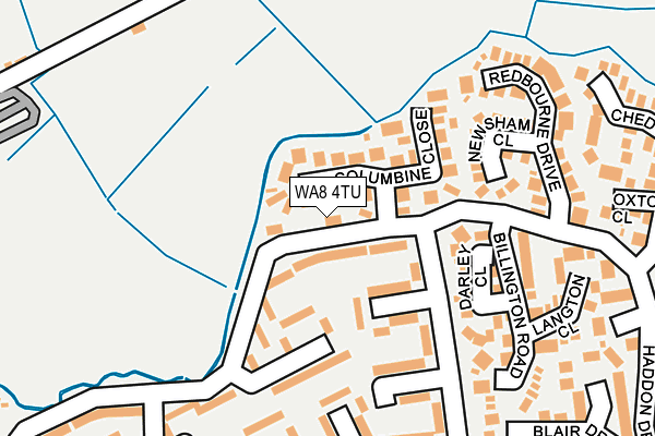 WA8 4TU map - OS OpenMap – Local (Ordnance Survey)