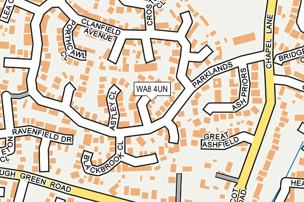 WA8 4UN map - OS OpenMap – Local (Ordnance Survey)