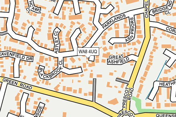 WA8 4UQ map - OS OpenMap – Local (Ordnance Survey)