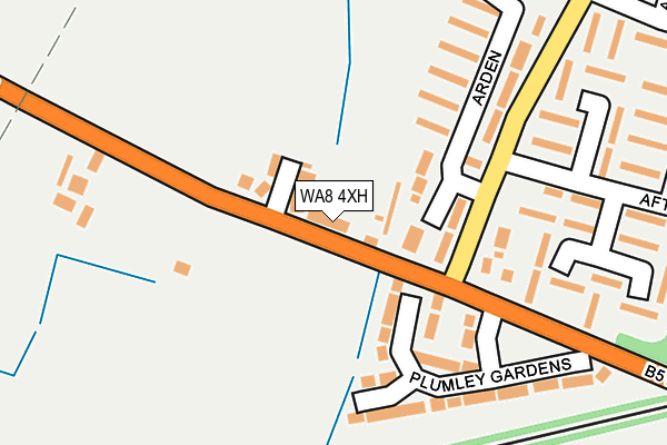 WA8 4XH map - OS OpenMap – Local (Ordnance Survey)