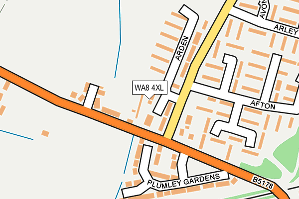 WA8 4XL map - OS OpenMap – Local (Ordnance Survey)