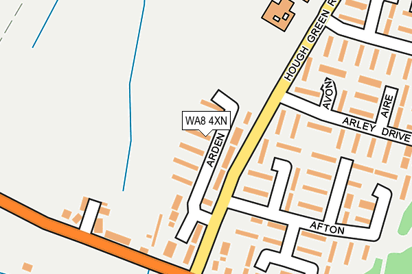 WA8 4XN map - OS OpenMap – Local (Ordnance Survey)