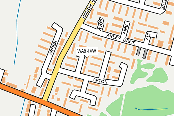 WA8 4XW map - OS OpenMap – Local (Ordnance Survey)