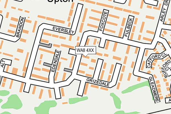 WA8 4XX map - OS OpenMap – Local (Ordnance Survey)