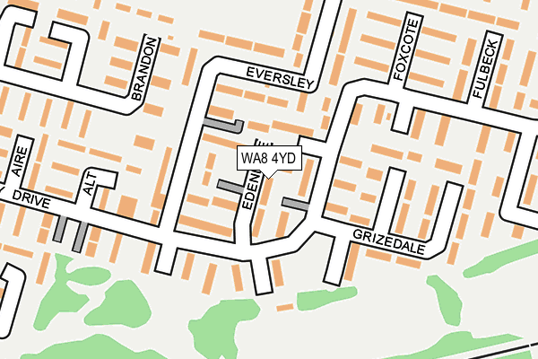 WA8 4YD map - OS OpenMap – Local (Ordnance Survey)