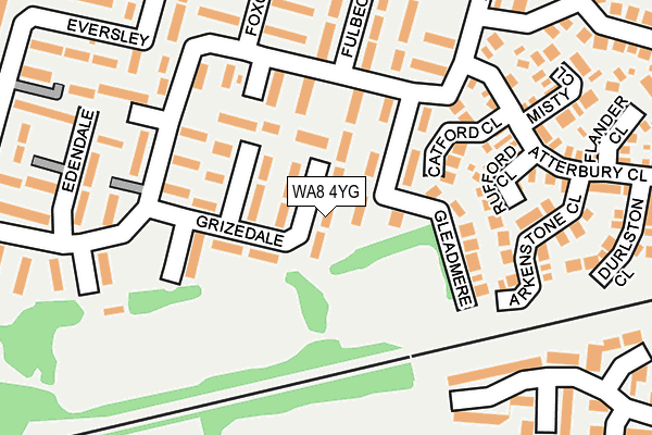 WA8 4YG map - OS OpenMap – Local (Ordnance Survey)