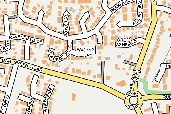 WA8 4YP map - OS OpenMap – Local (Ordnance Survey)