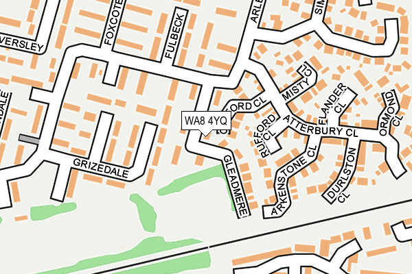 WA8 4YQ map - OS OpenMap – Local (Ordnance Survey)