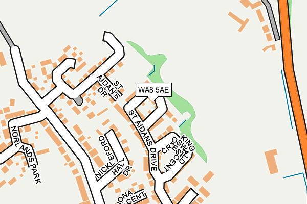 WA8 5AE map - OS OpenMap – Local (Ordnance Survey)