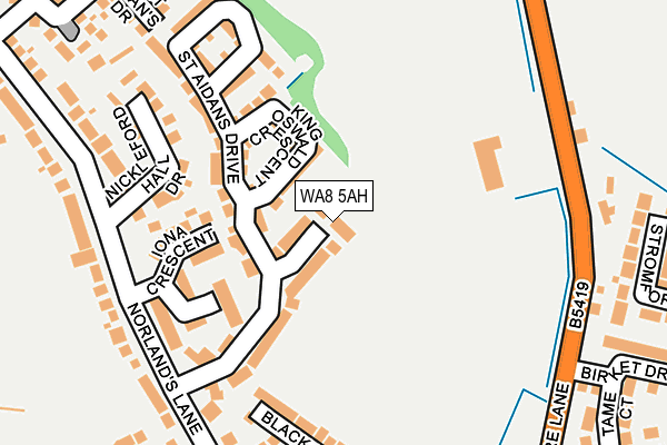 WA8 5AH map - OS OpenMap – Local (Ordnance Survey)