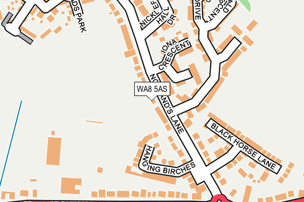 WA8 5AS map - OS OpenMap – Local (Ordnance Survey)