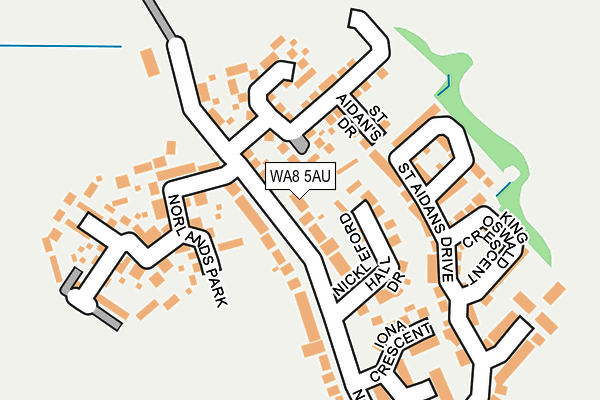 WA8 5AU map - OS OpenMap – Local (Ordnance Survey)