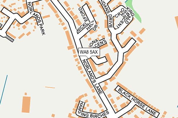 WA8 5AX map - OS OpenMap – Local (Ordnance Survey)