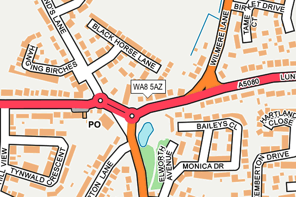 WA8 5AZ map - OS OpenMap – Local (Ordnance Survey)