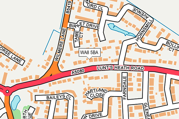WA8 5BA map - OS OpenMap – Local (Ordnance Survey)