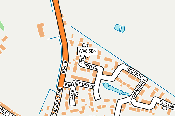 WA8 5BN map - OS OpenMap – Local (Ordnance Survey)