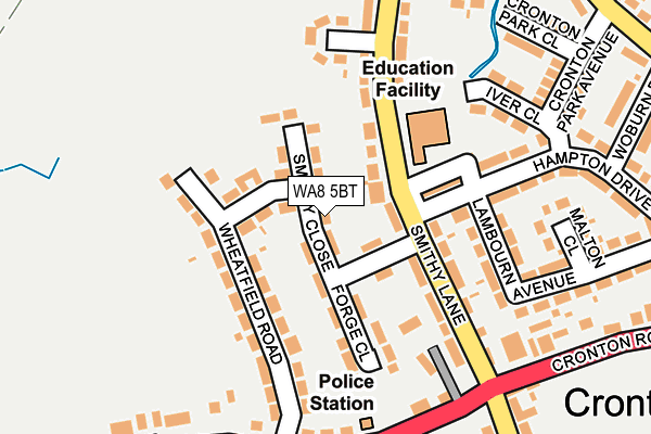 WA8 5BT map - OS OpenMap – Local (Ordnance Survey)