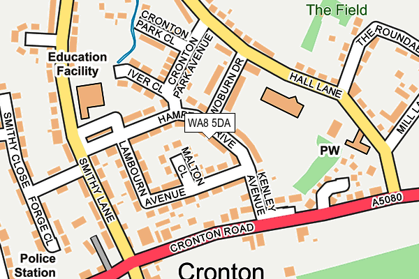 WA8 5DA map - OS OpenMap – Local (Ordnance Survey)