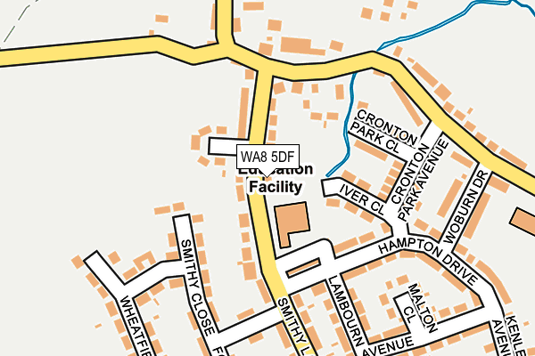 WA8 5DF map - OS OpenMap – Local (Ordnance Survey)