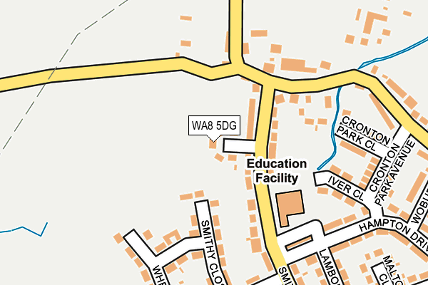 WA8 5DG map - OS OpenMap – Local (Ordnance Survey)