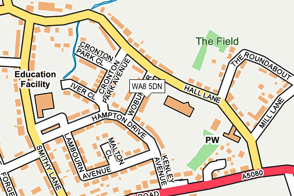 WA8 5DN map - OS OpenMap – Local (Ordnance Survey)