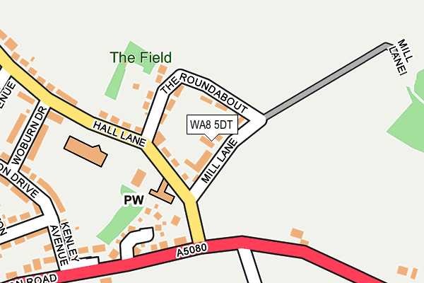 WA8 5DT map - OS OpenMap – Local (Ordnance Survey)