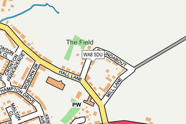 WA8 5DU map - OS OpenMap – Local (Ordnance Survey)