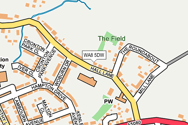 WA8 5DW map - OS OpenMap – Local (Ordnance Survey)