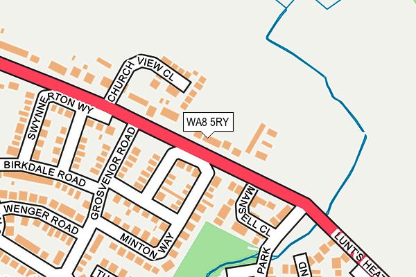 WA8 5RY map - OS OpenMap – Local (Ordnance Survey)