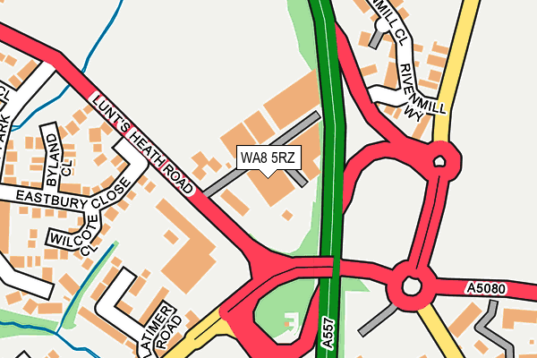 WA8 5RZ map - OS OpenMap – Local (Ordnance Survey)