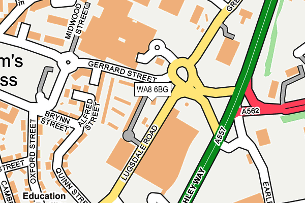 WA8 6BG map - OS OpenMap – Local (Ordnance Survey)