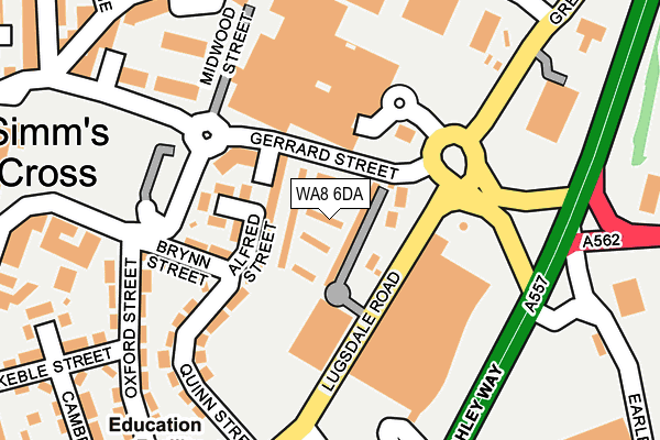 WA8 6DA map - OS OpenMap – Local (Ordnance Survey)