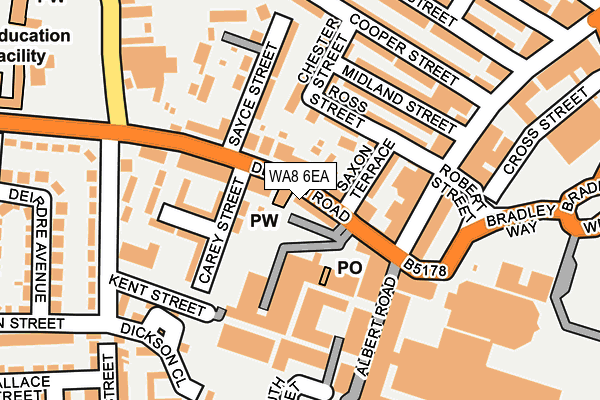WA8 6EA map - OS OpenMap – Local (Ordnance Survey)