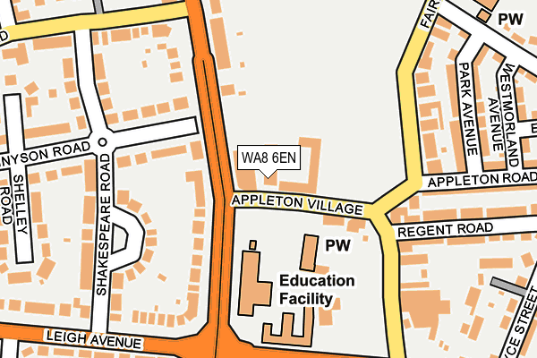 WA8 6EN map - OS OpenMap – Local (Ordnance Survey)