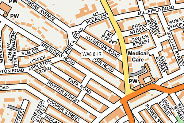 WA8 6HR map - OS OpenMap – Local (Ordnance Survey)