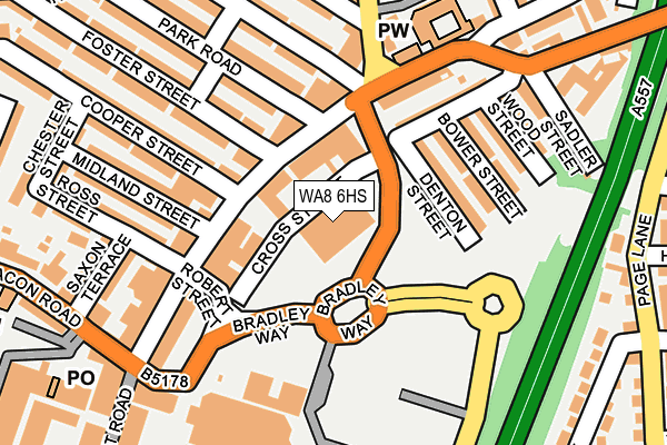 WA8 6HS map - OS OpenMap – Local (Ordnance Survey)