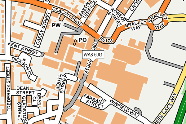 WA8 6JG map - OS OpenMap – Local (Ordnance Survey)