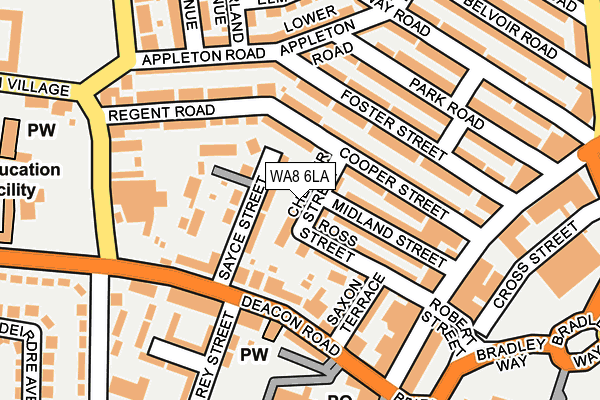 WA8 6LA map - OS OpenMap – Local (Ordnance Survey)