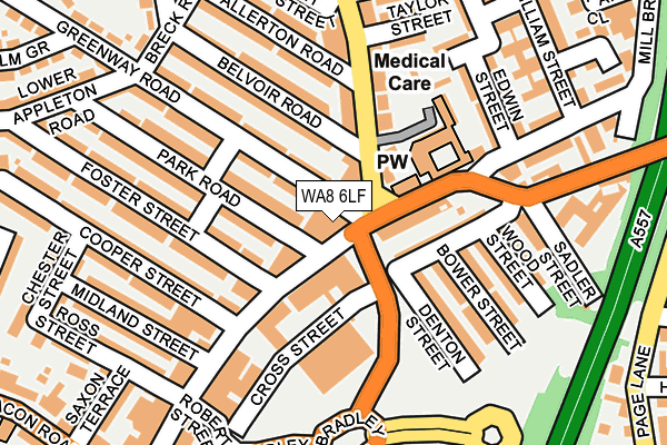 WA8 6LF map - OS OpenMap – Local (Ordnance Survey)