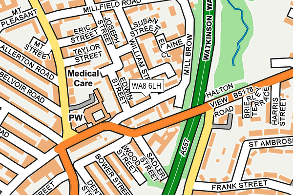WA8 6LH map - OS OpenMap – Local (Ordnance Survey)
