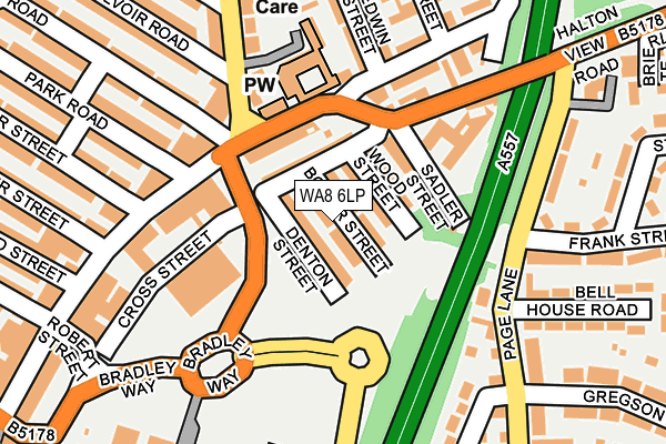 WA8 6LP map - OS OpenMap – Local (Ordnance Survey)