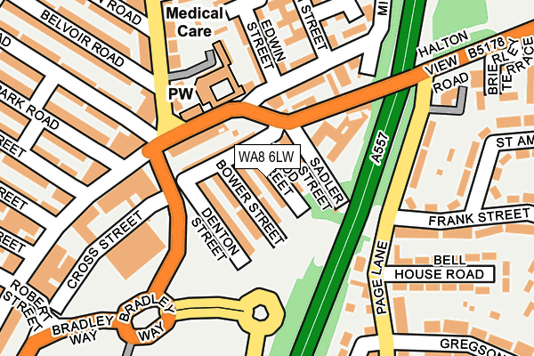 WA8 6LW map - OS OpenMap – Local (Ordnance Survey)