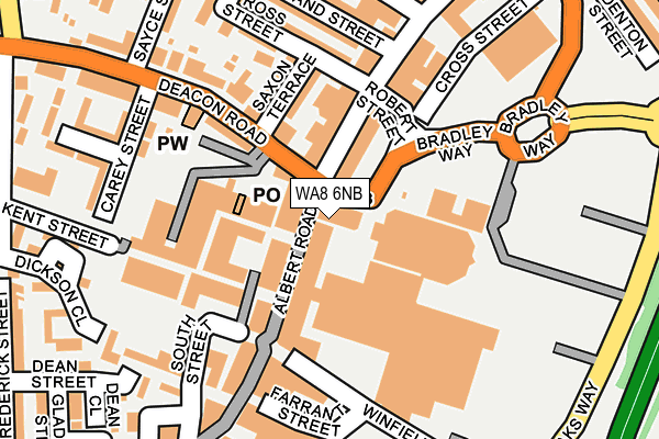WA8 6NB map - OS OpenMap – Local (Ordnance Survey)